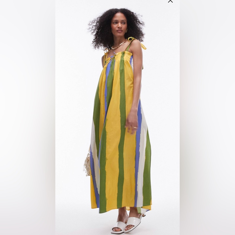 Topshop Poplin Muslin striped Dress | NWT | size Large